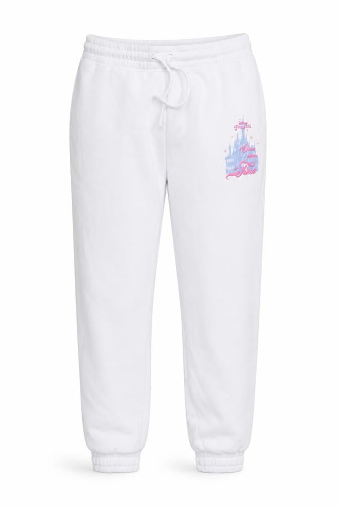 Disney Women's White Jogger Trousers M New