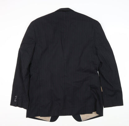 Next Men's Black Pinstripe Suit Jacket 42R