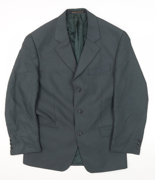 Marks and Spencer Men's Green Suit Jacket 40S