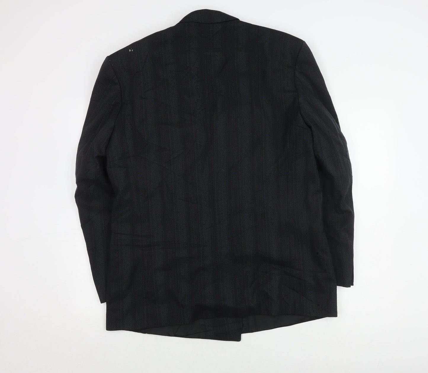 Anthony Loretto Men's Black 42R Peak Lapel Blazer