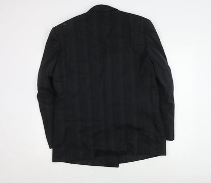 Anthony Loretto Men's Black 42R Peak Lapel Blazer