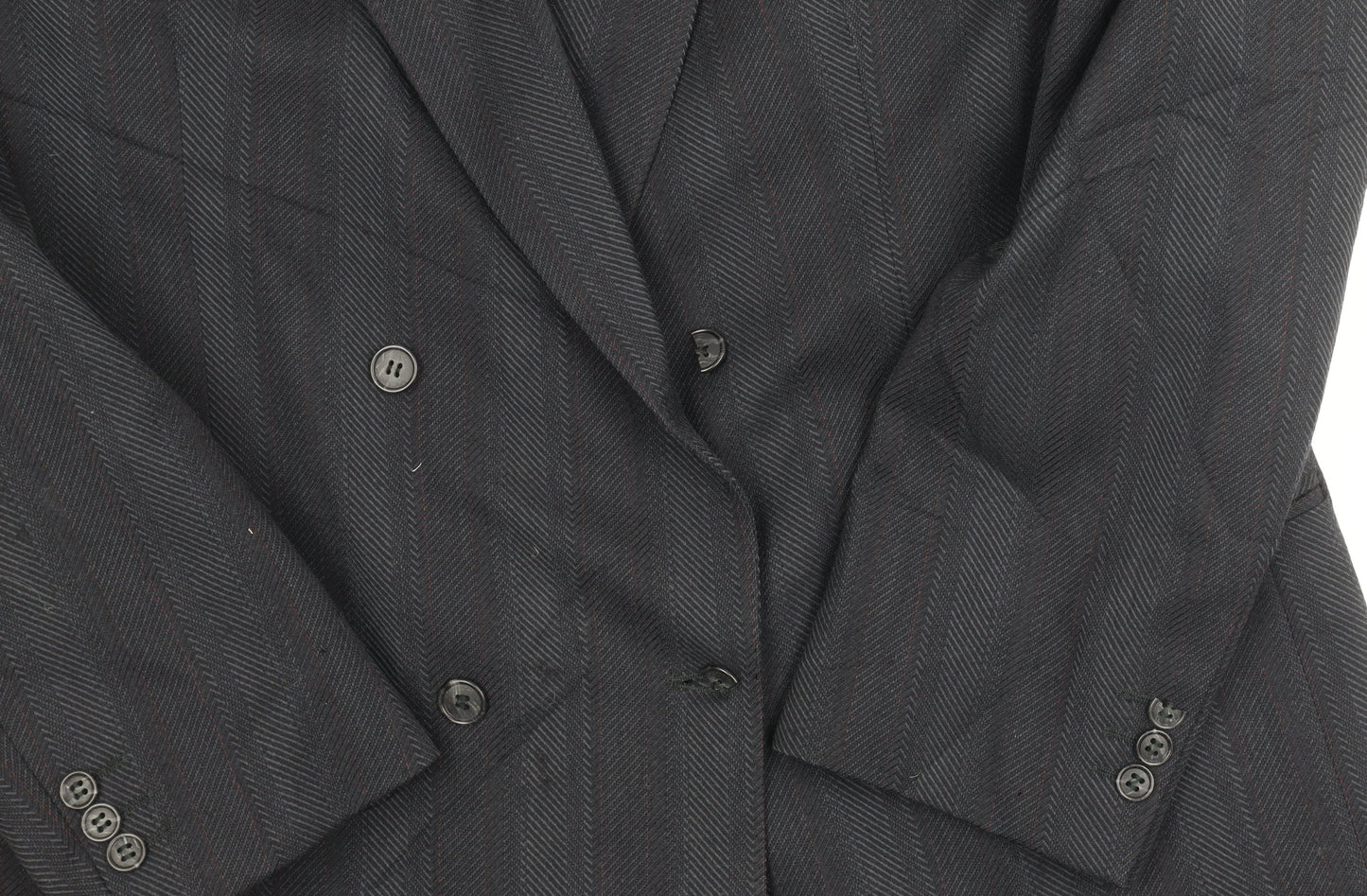 Anthony Loretto Men's Black 42R Peak Lapel Blazer