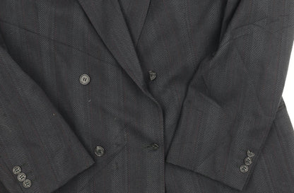 Anthony Loretto Men's Black 42R Peak Lapel Blazer