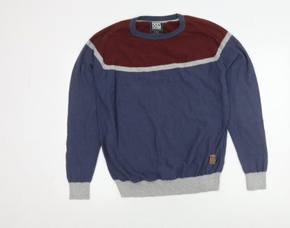 Crosshatch Men's XL Blue Pullover Jumper, Crew Neck