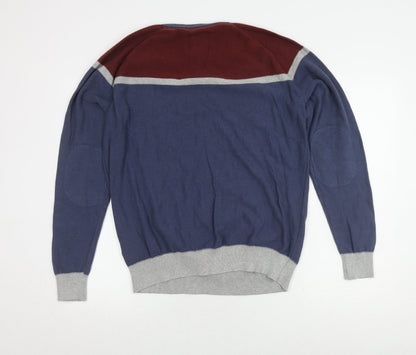 Crosshatch Men's XL Blue Pullover Jumper, Crew Neck