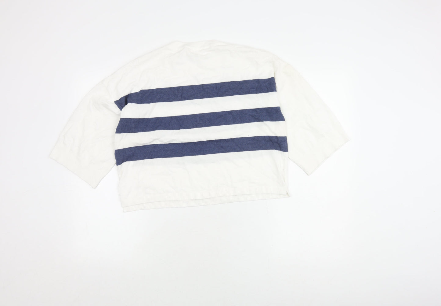 Object Women White Cropped Striped Top L