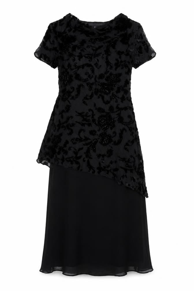 Eva Blue Women's Black Dress Size 8 Rayon Blend