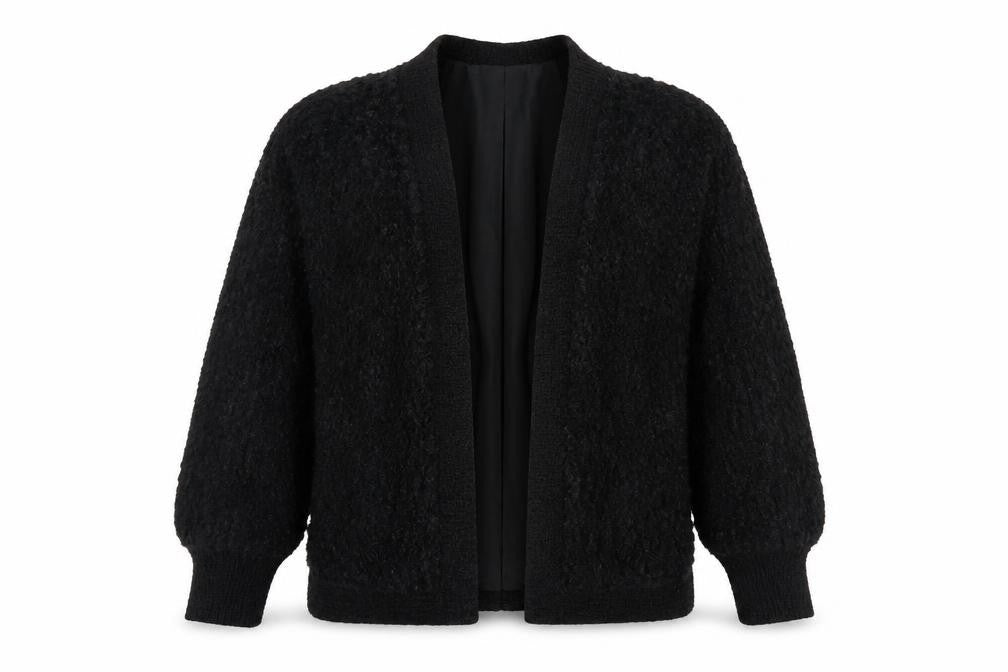 Knit One Women's Black Cardigan, Size S, Open Style