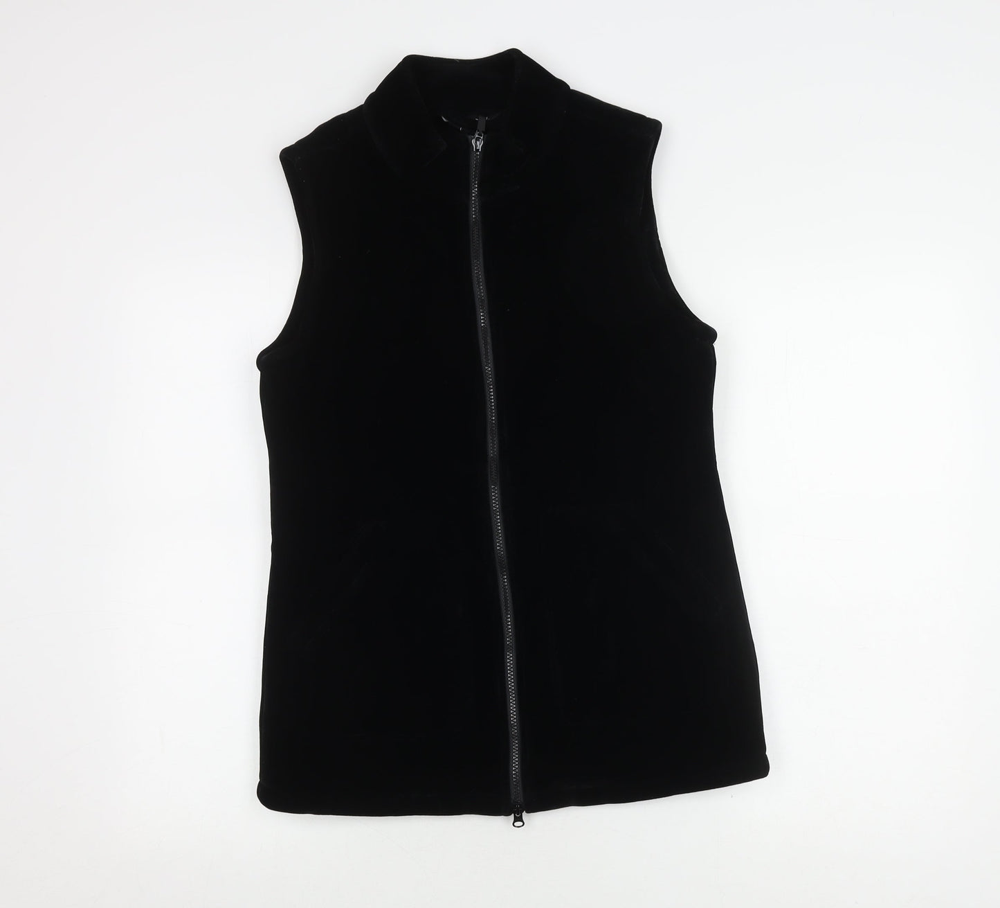 Alexara Women's Black Waistcoat Sleeveless Regular Fit
