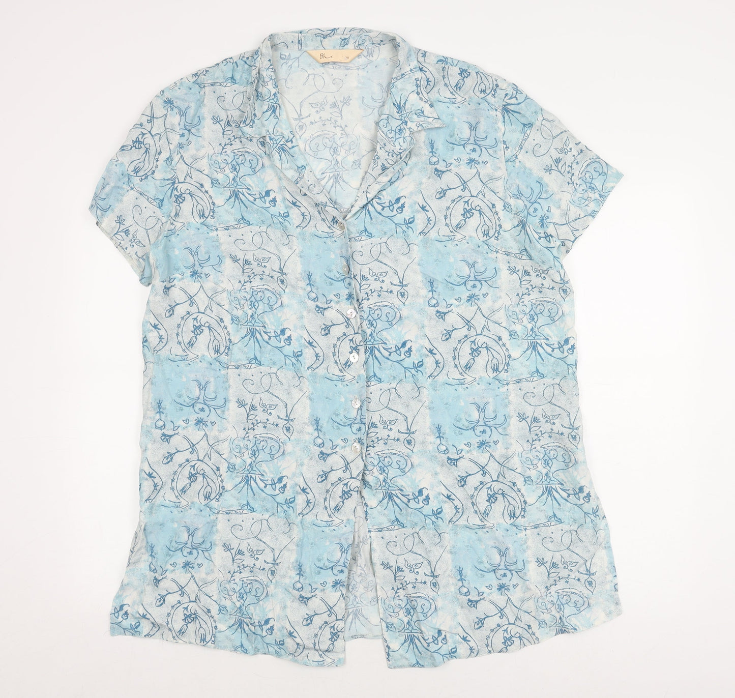 BHS Women's Multicoloured Viscose Blouse XS