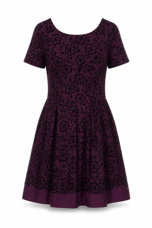 Oasis Women's Purple A-Line Floral Dress Size 10