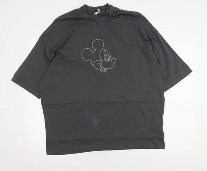 Preloved ASOS DESIGN Unisex Mickey Mouse Grey T-Shirt S - Front