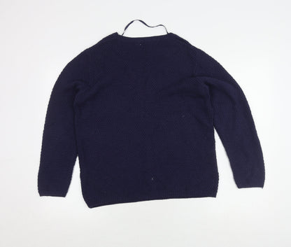 Damart Women's Blue Cable-Knit Cotton Jumper, Size 10