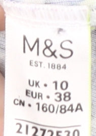 Marks & Spencer Women's Blue Geometric T-Shirt 10