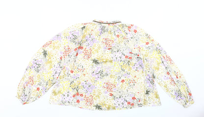 Marks & Spencer Women's Floral Blouse Size 8 Crew Neck