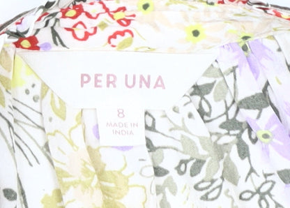 Marks & Spencer Women's Floral Blouse Size 8 Crew Neck