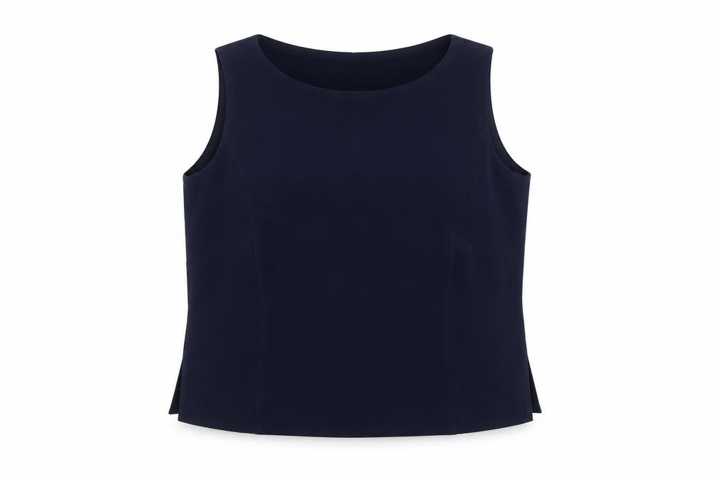 AMARANTO Women's Blue Tank, Size 14, Zip Closure