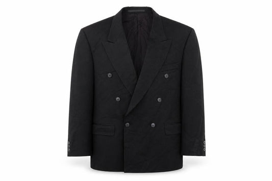 Burton Men's Black Double-Breasted Blazer, Size 42 Short