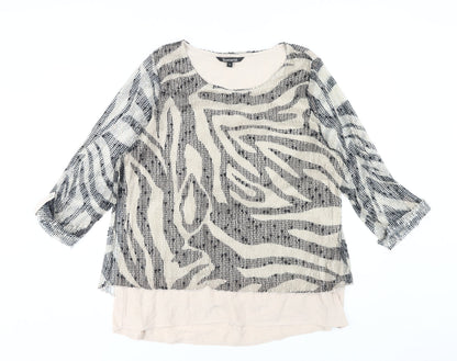 Bonmarché Women's Multicoloured Animal Print Top