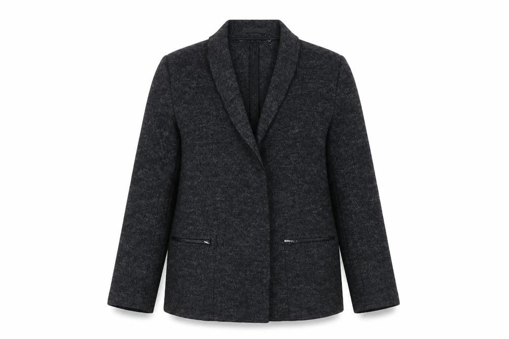 Esprit Women's Black Wool Blazer, Size 12, Classic Style