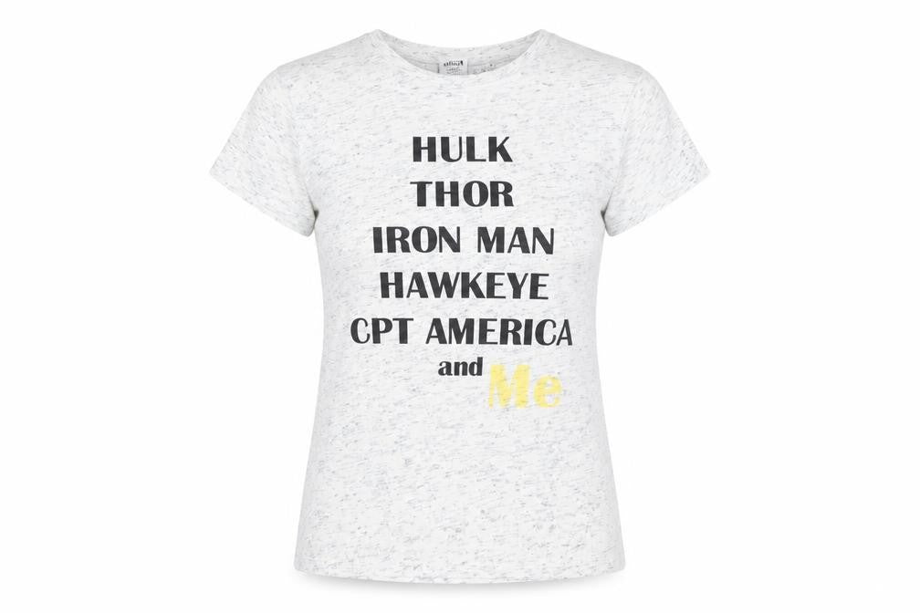 Marvel Women's White T-Shirt - Size 8, Casual Comic Style