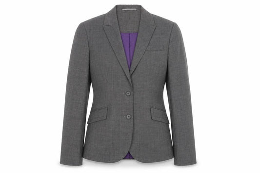 Brook Taverner Women's Grey Blazer, Size 8, Business Jacket