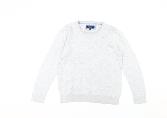 Maine Women's Grey Cotton Pullover Jumper Size 14