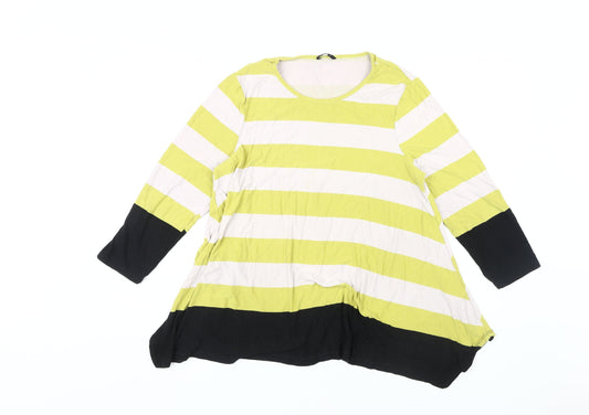 Roman Women's Multicoloured Striped Tunic T-Shirt Size 18