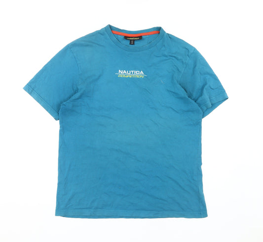Nautica Men's Blue Graphic Print T-Shirt, Size M