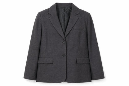 Front view of ASOS Design Women's Grey Suit Jacket, size 16, Lined, New