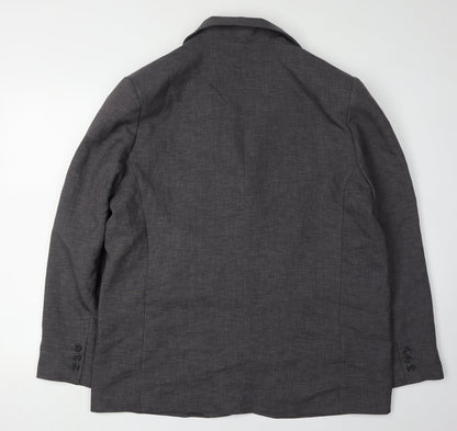 Back view of ASOS Design Women's Grey Suit Jacket, size 16, Lined, New