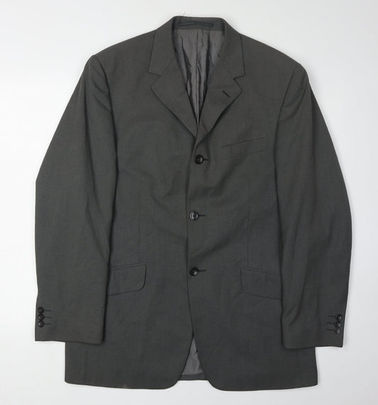 Remus Uomo Men’s Grey Blazer 40R Three-Button