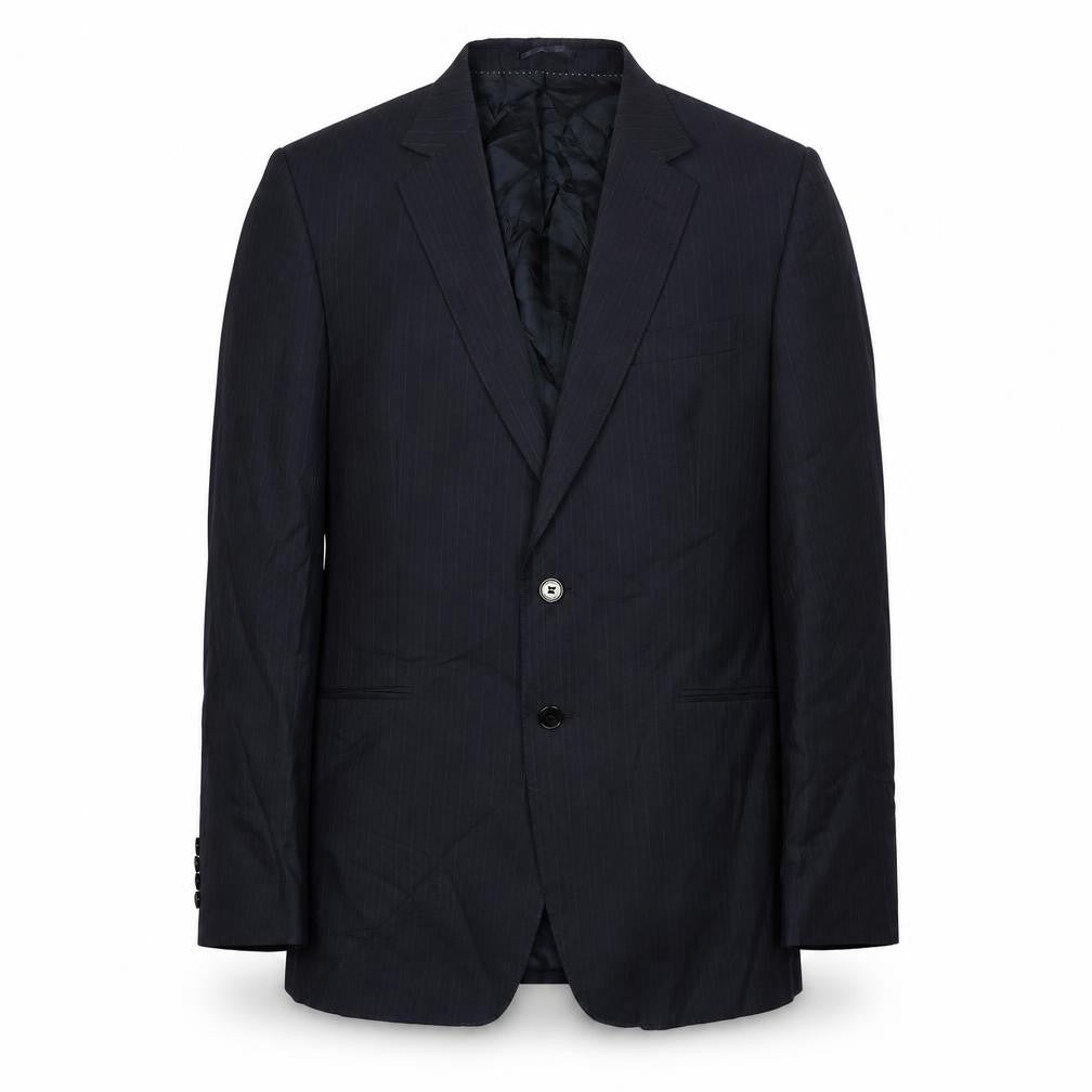 Jaeger Men's Blue Blazer 40R Single-Breasted Wool