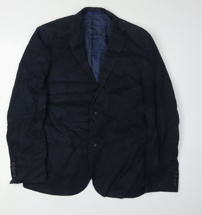 Next Men's Blue Blazer 38R Regular Fit Elegant Formal