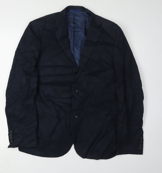 Next Men's Blue Blazer 38R Regular Fit Elegant Formal