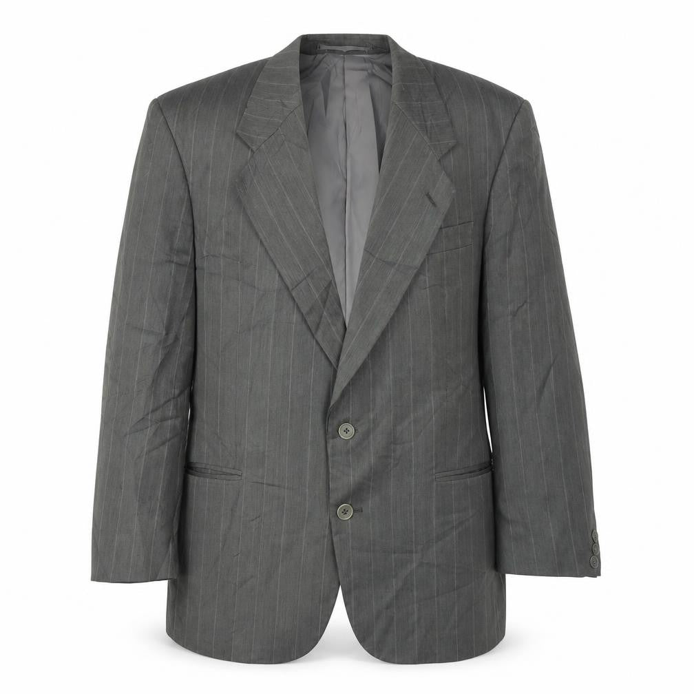 Gurteen Men's Grey Striped Blazer 40S Polyester Wool