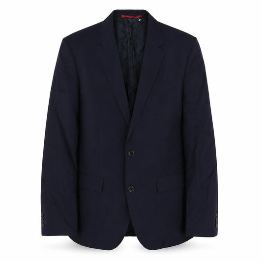 Hugo Boss Men's Blue Wool Blazer, Size 38L, Formal Jacket