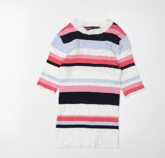 Marks & Spencer Women's Striped Jumper Multicoloured Size 8