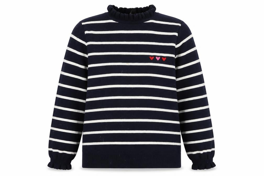 M&Co Women’s Blue Striped Pullover Jumper Size 16