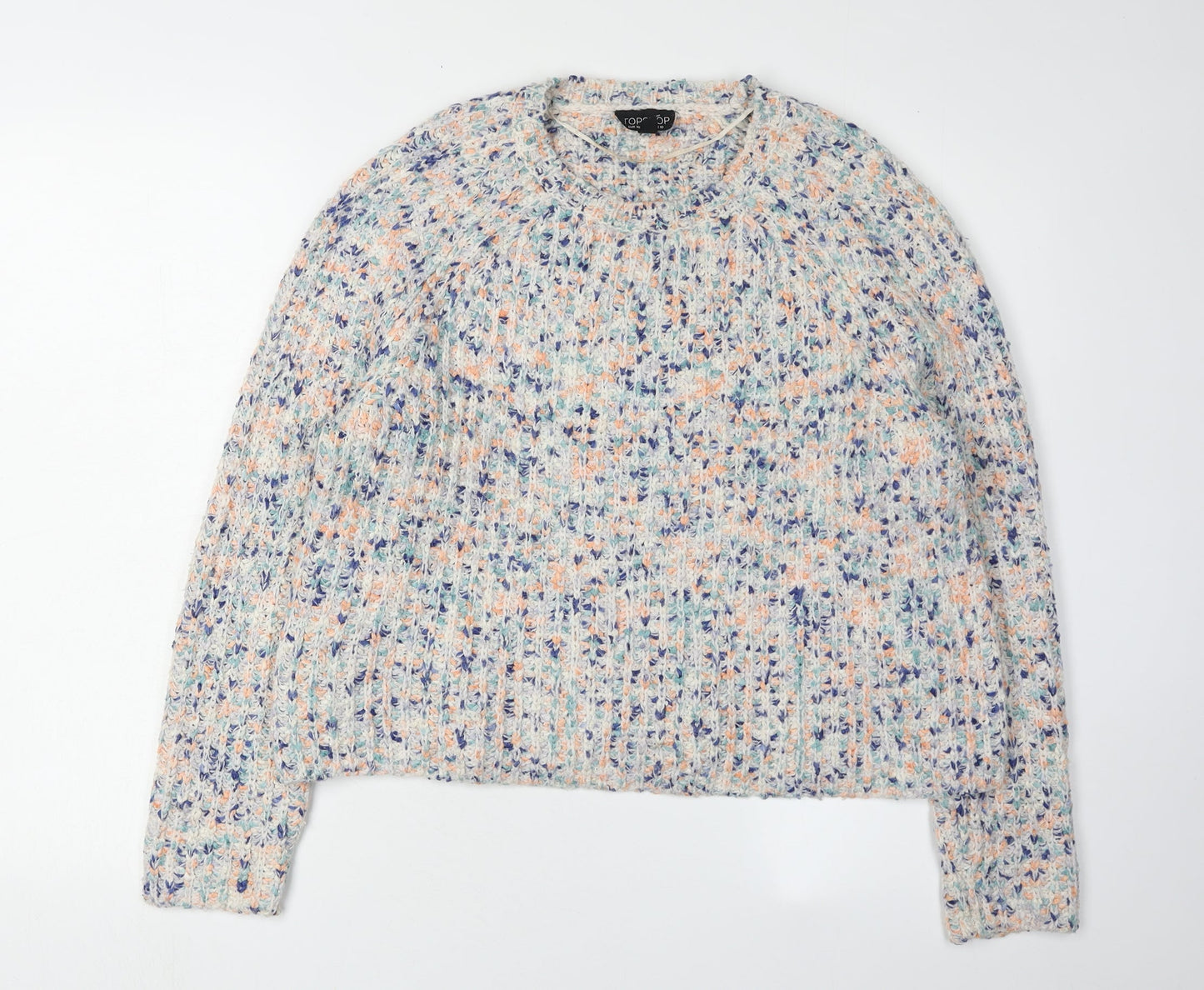 Topshop Women's Multicoloured Chunky Pullover Jumper Size 10
