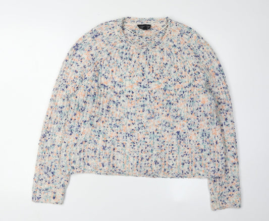 Topshop Women's Multicoloured Chunky Pullover Jumper Size 10