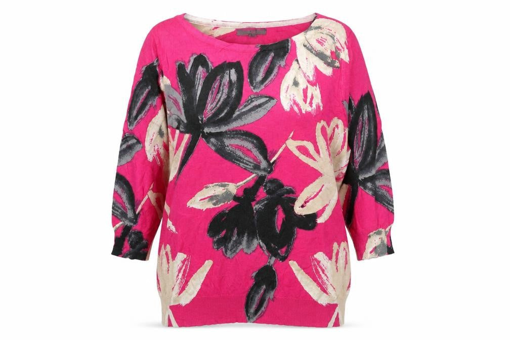 Next Women's Pink Floral Pullover Jumper UK 12
