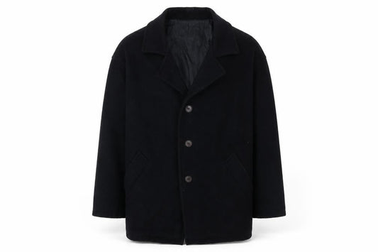 Stone River Men's Black Wool Overcoat XL