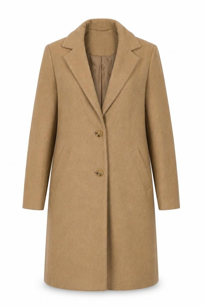 New Look Women's Beige Overcoat Size 6
