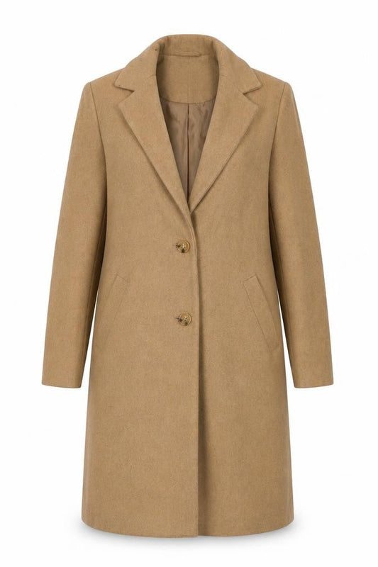 New Look Women's Beige Overcoat Size 6