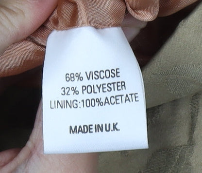 Gina Beige Floral Women's Overcoat Size 10