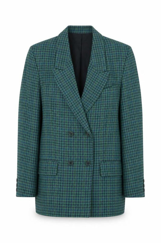 James Meade Women's Green Check Blazer Size 10