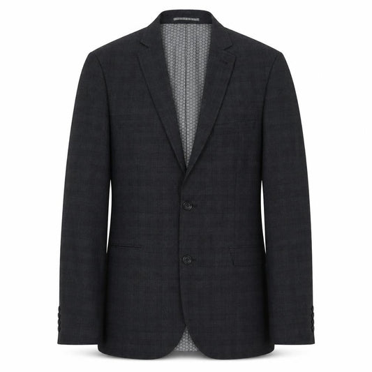 Next Men's Grey Check Blazer, Size 40R, Elegant Style