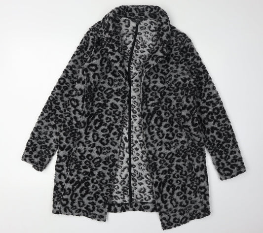 Next Women's Grey Animal Print Long Sleeve Jumper