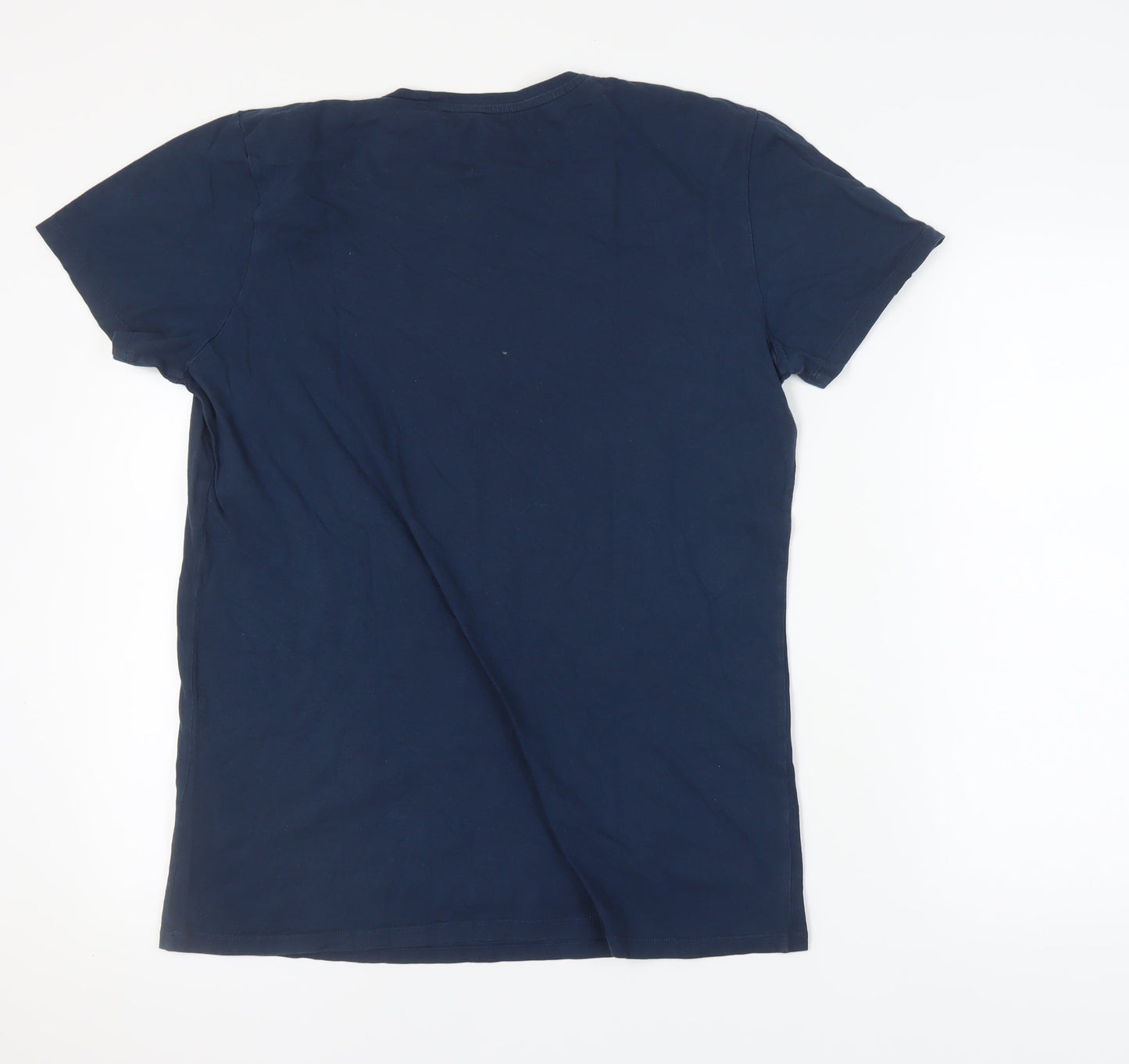Diesel Men's XL Blue Crew Neck T-Shirt Short Sleeve Cotton